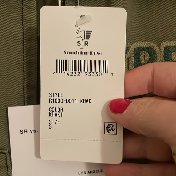 🆕NWT Free People x Sandrine Rose Très Cool Army Green Jumpsuit Size S - Picture 12 of 12